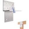 GeZu Impex Connettore a T Legno 121x121mm | Zincato a Caldo Staffa di Connessione a T per Muro e Palo per Strutture in Legno