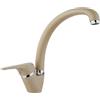 Schläfer 35116521 - Rubinetto per Cucina Bocca Alta ad Arco Granito Avena Triest, Miscelatore per Lavello leva laterale con Beccuccio Girevole a 360°, Connettori G 3/8 Pollici, Ottone