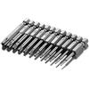 Mesee Set di 12 punte per cacciavite a testa Torx cava, 50 mm, punte di cacciavite magnetico da 1/4, asta esagonale S2, acciaio T5-T40, cacciavite elettrico, strumento esagonale