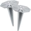 Aqbau Picchetto per lampada da giardino - Boccola per lampada da esterno - Ancoraggio a terra per illuminazione da giardino - Piastra di montaggio 30 cm x 175 mm - Zincato a caldo - Supporto per