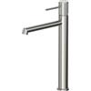 Krobec Rubinetto per lavabo alto,Rubinetto Bagno Lavabo alto,Miscelatore lavabo bagno alto,Rubinetto bagno, miscelatore monocomando per lavandino,con Altezza del Beccuccio di 250 MM,Nichel spazzolato.