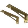 tow000ack 2 Pezzi Reggimensola Ferro,Staffe per Mensole Pesanti,Staffa Supporti per Mensola a Parete Triangolare 90 Gradi Angolo Retto,per Casa,Cucina e l'ufficio,con Viti,Oro (45cm x 10cm)