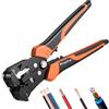 Preciva Pinza Spelafili Automatica Professionale 3 in 1, Attrezzo Multiuso per Spelatura, Taglio e Crimpatura di Cavi Elettrici 0.2-6mm²
