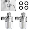 Grolibyre 2 filtri dell'acqua per doccia, pre-filtro anticalcare, riutilizzabili, con elemento filtrante in acciaio inox da 40 μm, filtro doccia per rubinetto, lavatrice e scaldabagno