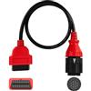 JUTA Adattatore OBD2 da 10 a 16 Pin per Moto BMW, Cavo di Diagnosi 1996-2016, Compatibile con MotoScan, ELM327 e ISTA - 63cm