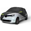 A ABSOPRO Copertura Auto per Renault Twingo II/III 2007-2020 1pc | Nero, 210D-PU, Impermeabile, Protezione Dal Sole, Pioggia, Neve, Con Cerniera Porta Conducente