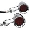 Fuicotto Frecce Luci Moto Compatibile Con Harley Per Davidson XL Sportster 1200 883 Iron Motorcycle Bullet Red Amber Freno Indicatore Direzione Fanale Posteriore(CX-TSL-17-CH)