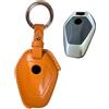 HIBEYO Custodia per chiave moto adatta per R1300GS 1300GS R1250GS R12 2023 2024 2025 ADV avventura moto custodia portachiavi in pelle portachiavi telecomando accessori A arancione
