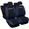 Lupex Shop Coprisedili auto compatibili XC40 bicolore nero - blu scuro