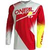 O'NEAL E003-302 Maglia Element Racewear V.22, Rosso/Grigio/Giallo Fluo, S