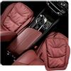 KUNIO Cuscino per sedile auto, adatto per Mercedes, per sedili anteriori, in memory foam, accessorio per auto, in nappa, rosso