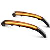 WEPARTICULAR Luce LED per indicatori di direzione dinamici compatible for Peugeot 3008 5008 2017 2018 2019 2020 2021 LED lampeggiante indicatore specchietto retrovisore laterale luci sequenziali confezione da 2