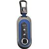 HIBEYO Custodia per chiave auto compatibile con FIAT 500 500C 500L Abarth Grande Punto Brava FIAT Panda Stilo Linea Custodia in pelle Custodia portachiavi telecomando copertura chiave corta anello