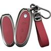 HIBEYO Keyless custodia chiave auto compatibile con Dongfeng Dfsk NAMMI Box 01 2024 2025 Nuova Energia custodia chiave custodia protettiva portachiavi telecomando - Lungo anello portachiavi Rosso