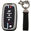 KUNIO Custodia per chiave Mercedes Smart Forfour 453 Fortwo 453 Cabriolet Coupe Citan Kasten Mixto lega di zinco chiave auto protezione portachiavi chiave pieghevole 3 tasti A grigio