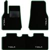 QUEMAR Tappetini Auto per Tesla Model Y dal 2020, Bordo Verde, 4 Ricami | anche Juniper / Kit Tappeti Moquette e Gomma su Misura / Set 2 Anteriori + 1 Posteriore / Ricami e Colori Personalizzati