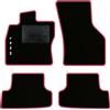 QUEMAR Tappetini Auto per Seat Leon III 5F, Bordo Fucsia, 1 Ricamo