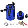 Akozon Filtro olio, Akozon in lega di alluminio universale Serbatoio olio Serbatoio olio Cattura olio con kit accessori a 2 porte(Blu)