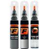 F FIRANTO FIRANTO Kit Riparazione Vernice Auto per Ford ZJNC Moondust Silver - Set rimuovi Graffi per Vernice Auto 3in1-15ml Primer, Pennarello ritocchi Vernice, Vernice lucidante