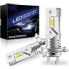 OVVOFPP Lampadine H7 LED 6000K 36000LM, Lampade di Ricambio per alogene, Design 1:1 Mini, Nessun Adattatore Necessario, Plug and Play, 2 Pezzi