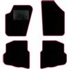 QUEMAR Tappetini Auto per Polo IV 2001-2009, Bordo Rosa, 0 Ricami
