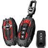 Jinhon Custodia per chiave auto adatta per Toyota Yaris 4 GR Cross Hybrid Corolla Kluger CHR BZ4X Hilux RAV4 2024 2025 2026, accessorio portachiavi Cyber Mecha in metallo, custodia protettiva a 3