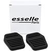 Esselle Parts Copripedali per Ford Focus MK2 Cambio Manuale, Set Pedaliera in Gomma Antiscivolo, Copri Pedali Freno e Frizione ad Incastro Plug & Play, Resistenti all'Usura, Nero