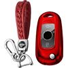 KUNIO Custodia pieghevole per chiave auto, adatta per Opel Astra K Corsa E Fit, adatta per Buick Verano Encore GX GL6 2018-2020, portachiavi in TPU, cover portachiavi A rosso