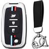 KUNIO Custodia per chiave Mercedes Smart Forfour 453 Fortwo 453 Cabriolet Coupe Citan Kasten Mixto lega di zinco chiave auto protezione portachiavi chiave pieghevole 3 tasti A argento