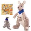 GVMJHYK Giocattoli di Canguro, Mamma Bambino Peluche Canguro, Peluche con Adesivi, Decorazione Casa Bambini, Regalo Compleanno (kangaroo)
