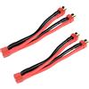 LINSYRC 2pz Adattatore 1-Femmina a 2-Maschio Connettore Parallelo Spina T Dean Splitter con Cavo 14AWG 10CM