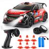 BuzzoXerex Auto Drift RC, 1:22 RC Drift Car, 4WD Macchina Telecomandata Professionale con Luce LED Colorati, 15km/h, Auto Giocattolo per Bambini di Età Superiore agli 8 Anni (Rosso D)