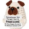 Generisch Support Dog Doll, Crochet Plush Toy, motivational Stuffed Animal with Soft Fabric Build System, Emotional Encouragement Figure with Handmade Design, Comfort Gift Toy for Stress Comfort Use