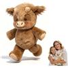 ZUMME Peluche Mucca Che Corre. 45cm Morbido Soffice con Zampe Mobili, Giocattolo Interattivo Antistress, Bambola Cartone Animato, Cuscino Decorazione Casa per Uomini Donne Bambini Ragazzi (Marrone.)