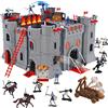 STARLUX - Castello Il Castello Nero con Cavalieri, Soldati, Drago, Catapulte e Accessori - Dai 3 anni - Made in Europe - 404002