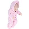 KKPLZZ da 10 Pollici, Bambola Realistica in Silicone con Pigiama Morbido per Bambini dai 3 Anni in su (Ragazzo Rosa da 10 Pollici con Gli Occhi Chiusi)