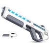 ZVD Pistola ad Acqua Elettrica,Potente Pistola,Luci LED (Bianco)