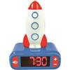 Lexibook - Sveglia digitale Razzo per Bambini con Luce Notturna Snooze, Orologio per Bambini, Razzo Luminoso, Colore Blu - RL800SPCLXB