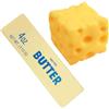 LKHYUKU Butter Squishy, Cheese Squishy, Butterstick, giocattolo antistress con stampo per formaggio realistico e fori per formaggio, giocattolo antistress, sicuro e non tossico (Formaggio 12 Cm & Burro)