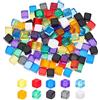 BENECREAT 140 Pz 10 Colori 7.5mm Dadi Vuoti Dadi In Acrilico Cubi Colori Assortiti Perline Senza Fori con Scatola di Immagazzinaggio, Favore Del Partito, Insegnamento