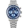 watchdives WD6263 Orologio cronografo da corsa vintage giapponese VK63 Meca-Quartz con vetro zaffiro, impermeabile fino a 100 m, BGW9, blu luminoso, cinturino in acciaio inox, da uomo, Bracciale