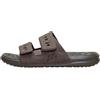 HEYDUDE Sandali da uomo Wave 2 Strap Slide | Fibbia regolabile a due cinghie, sandali estivi da uomo leggeri, plantare in EVA, Major Brown, 44 EU