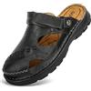 GURGER Sandali Uomo Pelle Estivi Punta Chiusa Sportivi Scarpe da Trekking Zoccoli Sabot