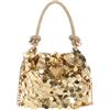 GUESS borsa da sera borsa a tracolla Holiday Shine Pochette Mini Gold dorato