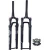 LHHL 700C Mountain bike Air Suspension Fork Thru Axle 12*100mm 1-1/2 affusolato | 60mm Viaggio Manuale Lockout Freno A Disco XC/AM MTB Road Bike Forcelle Anteriori