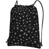 YYHHAOFA Zaino con cerniera e coulisse con stampa leopardata in bianco e nero - Borsa da viaggio impermeabile con tasca frontale e organizer interno