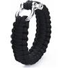 SOESFOUFU Bracciale con Fibbia in Acciaio Inox di Sopravvivenza Resistente Fino a 190kg in Corda Paracord Nero Colore Casuale per attività All'aperto e Campeggio