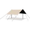YldessmEU Tenda da Campeggio Rivestita in Nero con Pali e Fermo, tendalino Antipioggia Impermeabile Protezione UV, Tenda Portatile di Grandi Dimensioni for Auto Amaca Picnic all'aperto