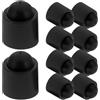 ibasenice Accessorio Elegante e Resistente 10 Pezzi Copertura in Gomma per Stecca da Biliardo Nero Protezione Coda e Presa Migliorata Compatibilità Ampia