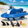 HPMCVE Moto D'acqua Gonfiabile Motorizzata, Scooter Acquatico Elettrico Personale | Motore Brushless Ad Alta Spinta, Maniglia Di Sterzo A 360°, Capacità Di 220 Kg, Gonfiaggio In 3 Minuti,